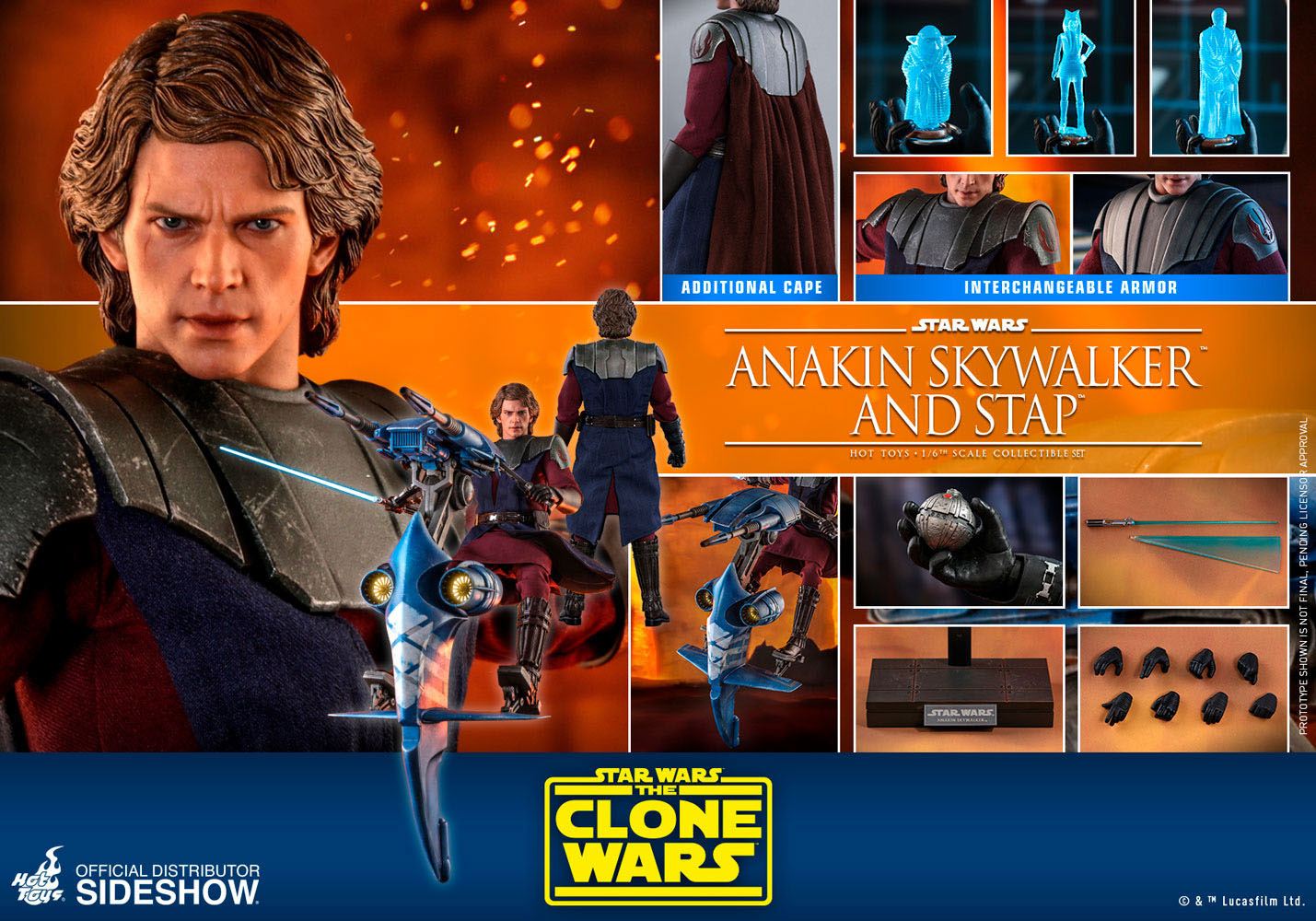 Anakin Skywalker & STAP - Star Wars The Clone Wars - Hor Toys