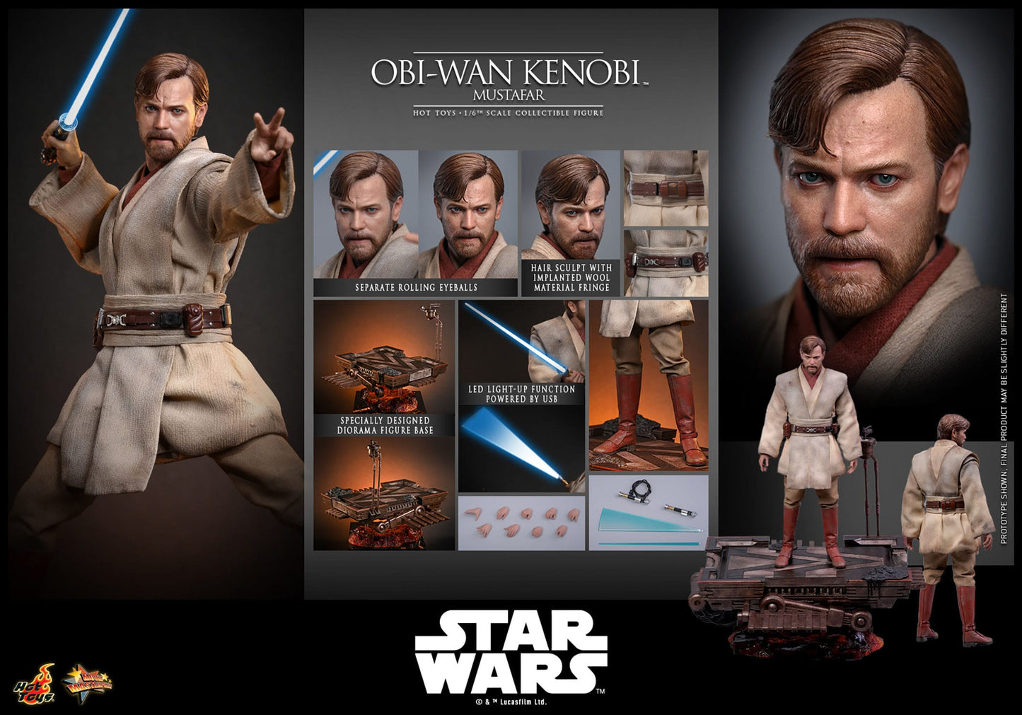 Obi-Wan Kenobi (Mustafar) Movie Masterpiece Hot Toys