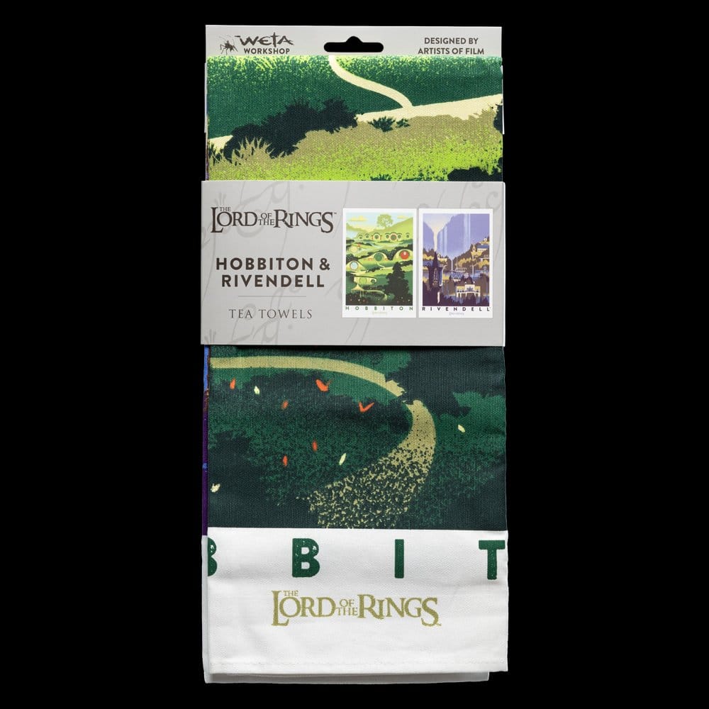Herr der Ringe Geschirrtuch 2er Pack Rivendell & Hobbiton - Anime Figuren günstig kaufen