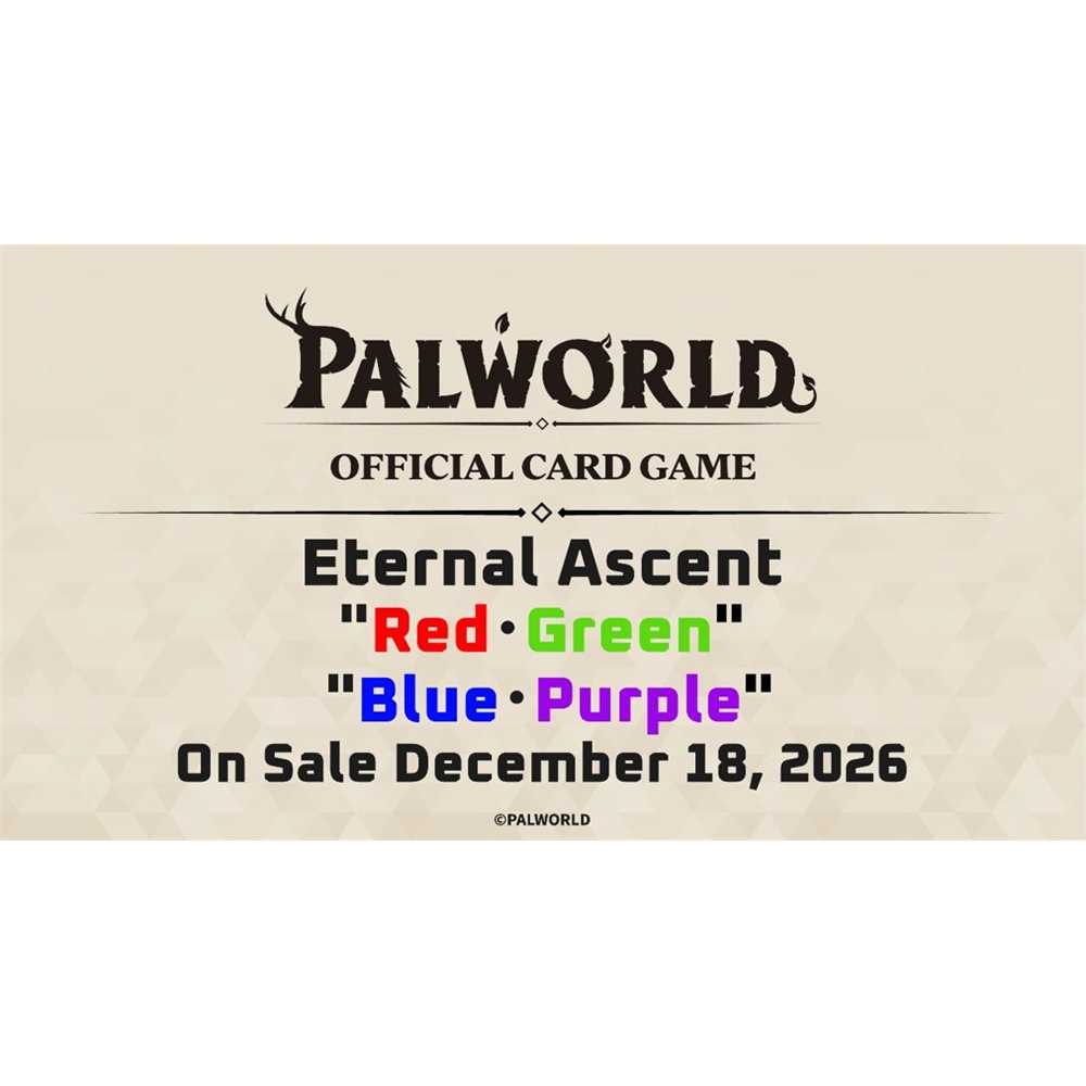 DISPLAY 6X PALWORLD OFFICIAL CARD GAME POCGE-TD04 TRIAL DECK ETERNAL ASCENT BLUE・PURPLE ENG
