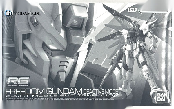 RG 1/144 ZGMF-X10A Freedom Gundam Deactive Mode Plastic Model (Hobby Online Shop Exclusive)