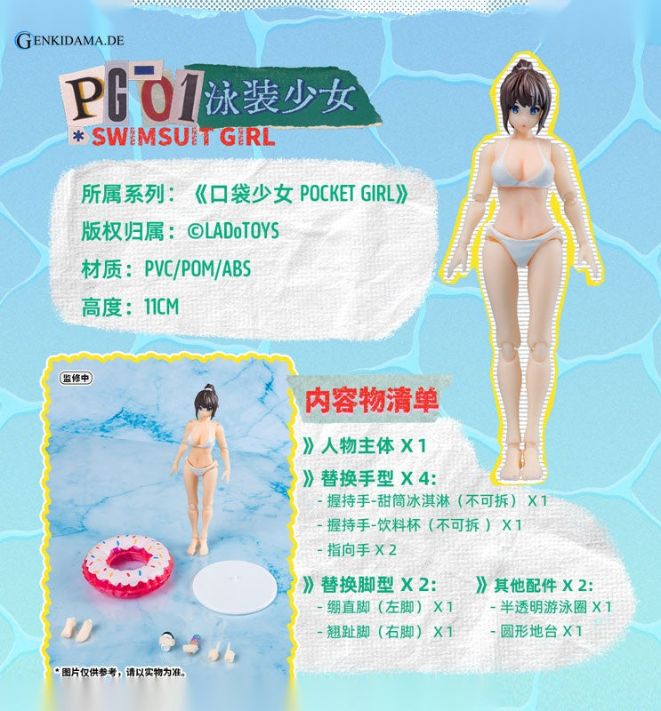 POCKET GIRL PG-01 Swimsuit Girl Posable
