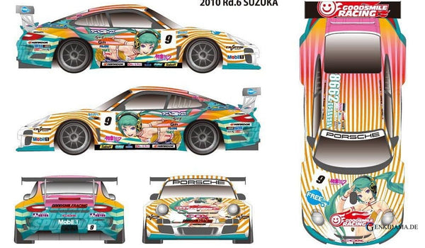 Porsche 911GT3R Hatsune Miku x GSR Porsche Type B (Model Car) - Anime Figur
