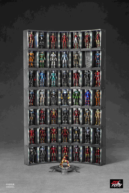 MARVEL Avengers: Iron Man Mk.46 - 7-inch Action Figure + Hall of Armor Set