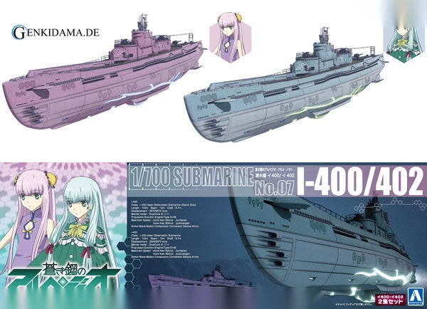 Arpeggio of Blue Steel: Ars Nova No.7 1/700 I-400 & I-402 Plastic Model - Anime Figuren günstig kaufen