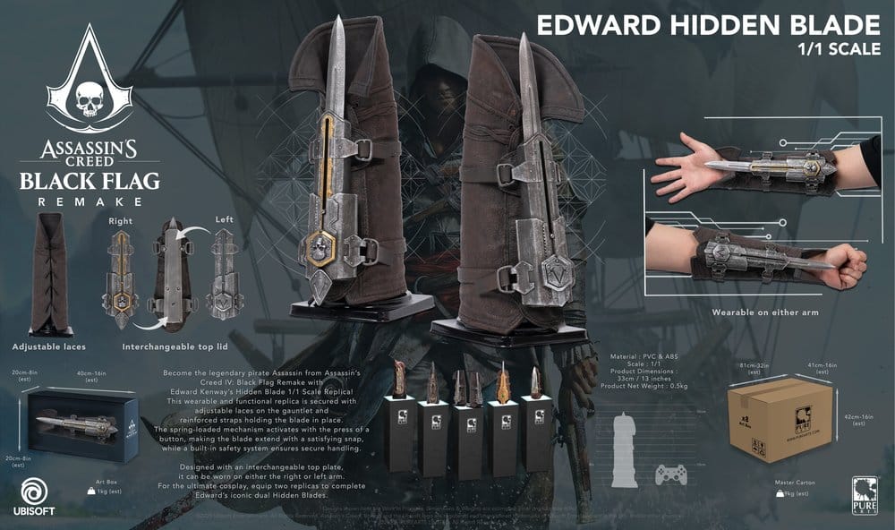 Assassin's Creed Replik Edward Hidden Blade - Anime Figuren günstig kaufen