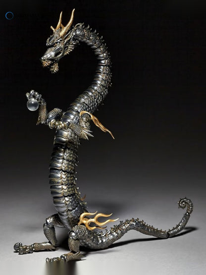 KT Project KT-003 Takeya Style Jizai Okimono "Dragon" Iron Rust Look Edition