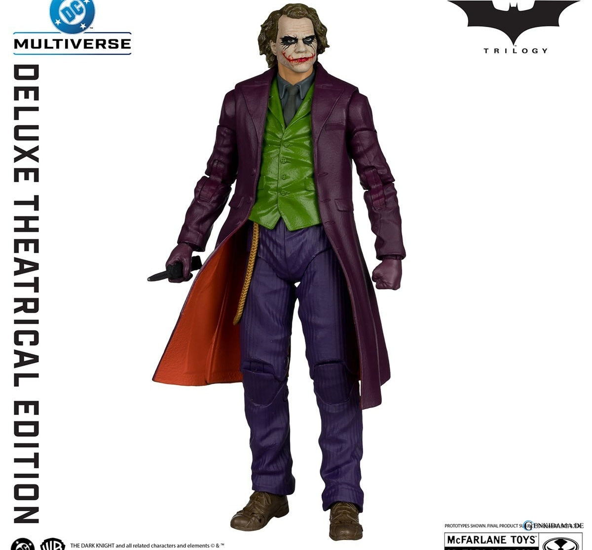 DC Comics - DC Multiverse: 7 Inch Action Figure - Deluxe Theatrical Edition: The Joker [Movie / The Dark Knight Trilogy] - Anime Figuren günstig kaufen