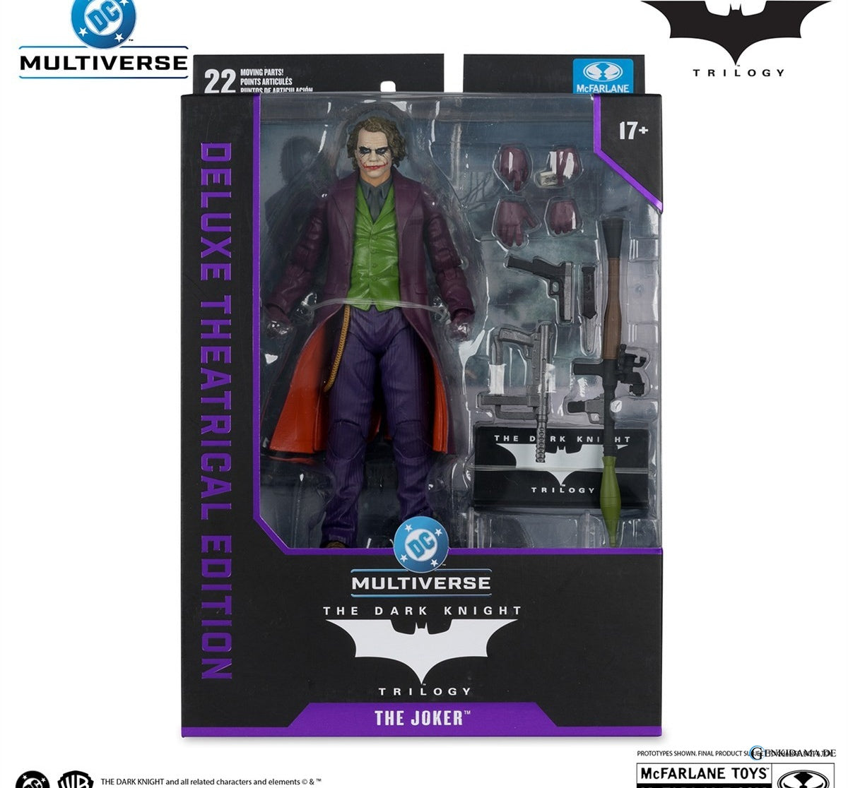 DC Comics - DC Multiverse: 7 Inch Action Figure - Deluxe Theatrical Edition: The Joker [Movie / The Dark Knight Trilogy] - Anime Figuren günstig kaufen
