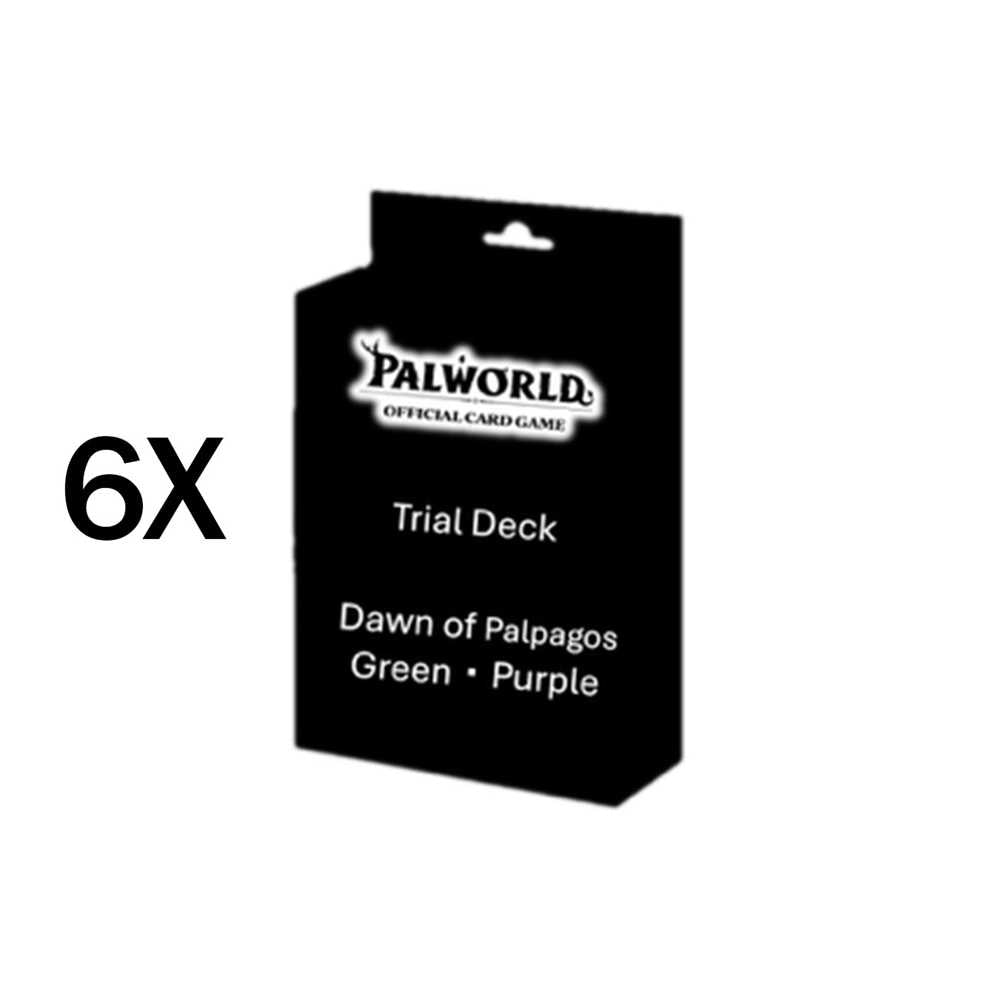 DISPLAY X6 TRIAL DECK PALWORLD TD02 DAWN OF PALPAGOS GREEN-PURPLE ENG - Anime Figuren günstig kaufen