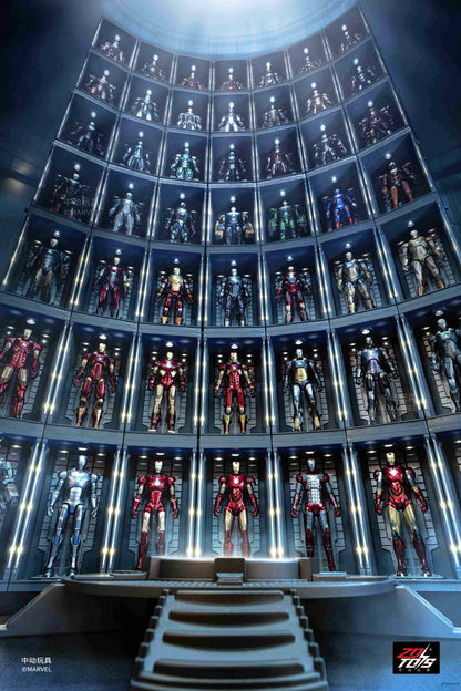 MARVEL Avengers: Iron Man Mk.46 - 7-inch Action Figure + Hall of Armor Set