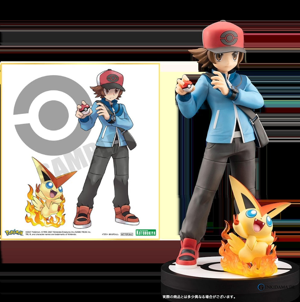 ARTFX J: Pokémon Black & White - Hilbert & Victini 1/8 (Limited)