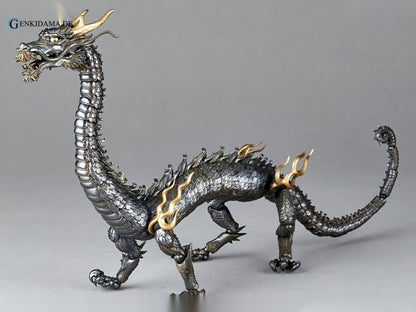 KT Project KT-003 Takeya Style Jizai Okimono "Dragon" Iron Rust Look Edition