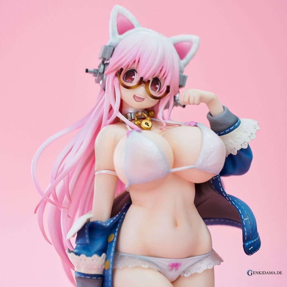Nitro Super Sonic PVC Statue Super Sonico White Cat Ver. 27 cm Ansicht 3