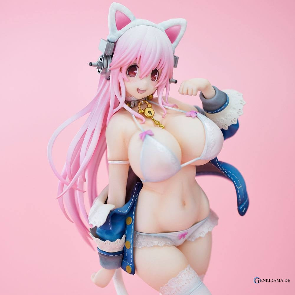 Nitro Super Sonic PVC Statue Super Sonico White Cat Ver. 27 cm Ansicht 4