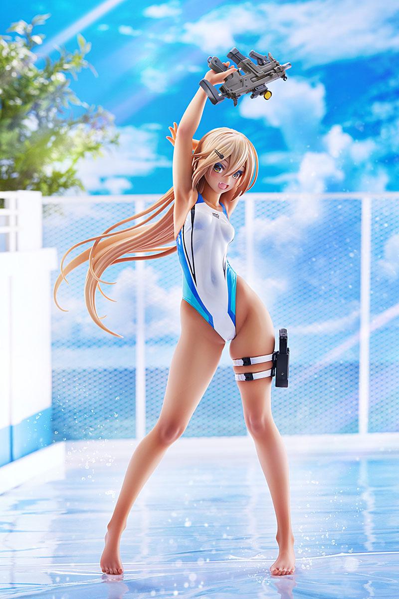 Kouhai-chan of the Swim Club in Blue Line Swimsuit Amakuni