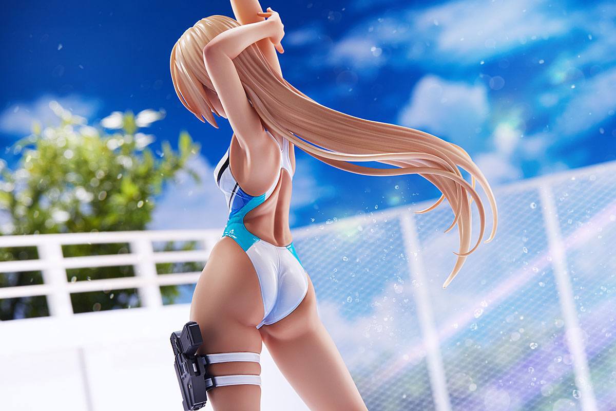 Kouhai-chan of the Swim Club in Blue Line Swimsuit Amakuni