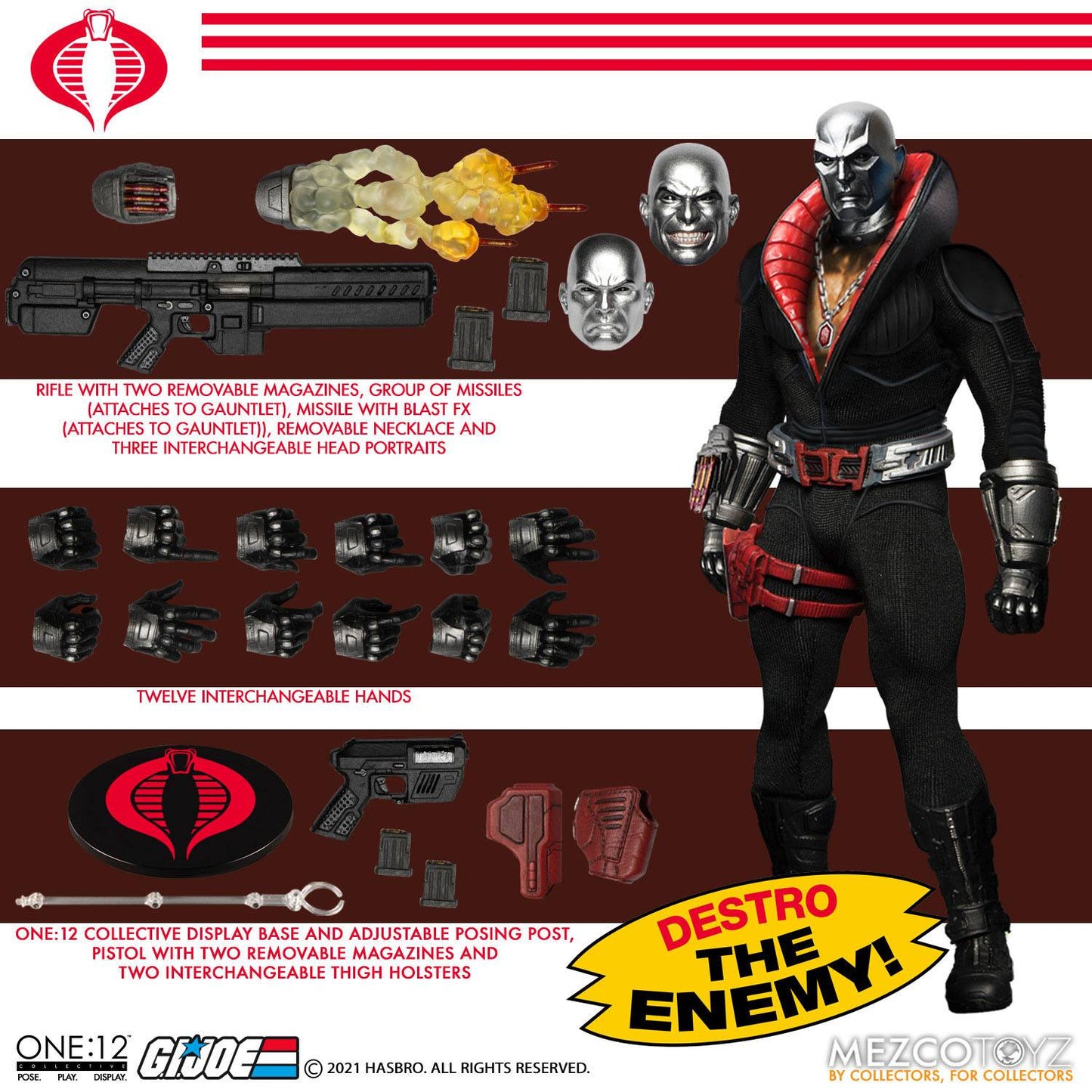 Destro mit Leuchtfunktion - G.I. Joe - Mezco