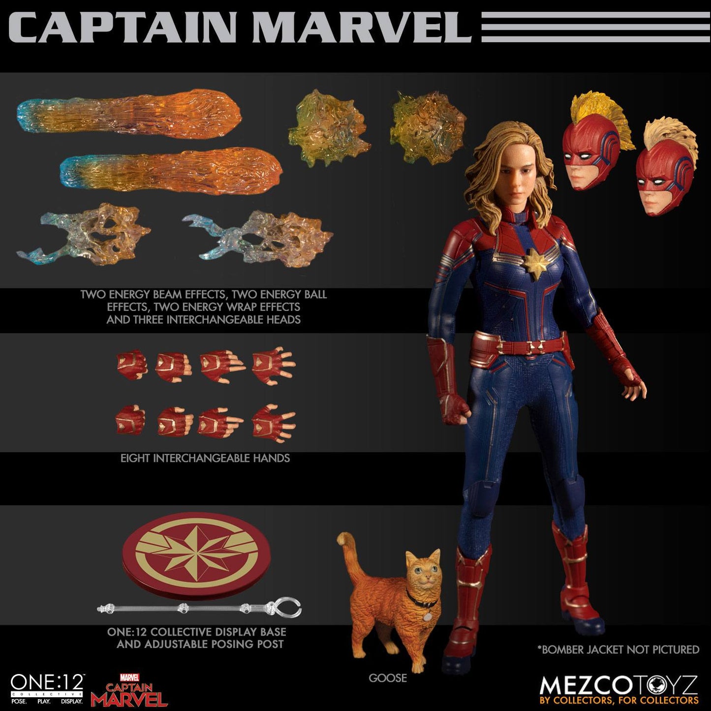 Captain Marvel Actionfigur von Mezco