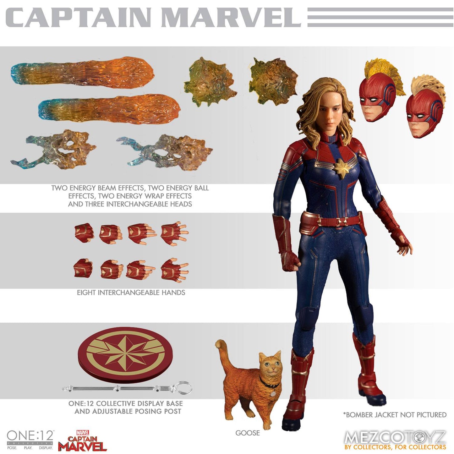 Captain Marvel Actionfigur von Mezco