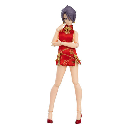 Original Character Figma Actionfigur Female Body (Mika) with Mini Skirt Chinese Dress Outfit - Anime Figuren günstig kaufen