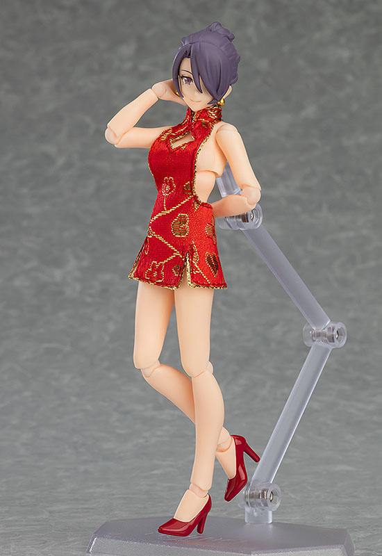 Original Character Figma Actionfigur Female Body (Mika) with Mini Skirt Chinese Dress Outfit - Anime Figuren günstig kaufen