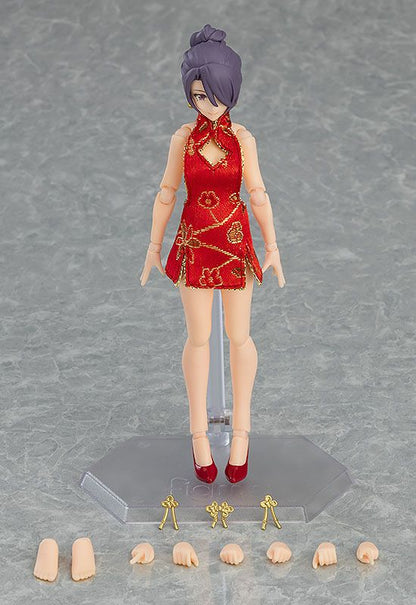 Original Character Figma Actionfigur Female Body (Mika) with Mini Skirt Chinese Dress Outfit - Anime Figuren günstig kaufen