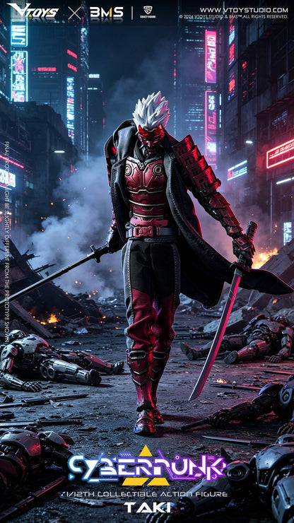 Original Character: Samurai The Crimson Dawn of the Blade 1/12 - Cyberpunk Series [BMS / VTOYS]