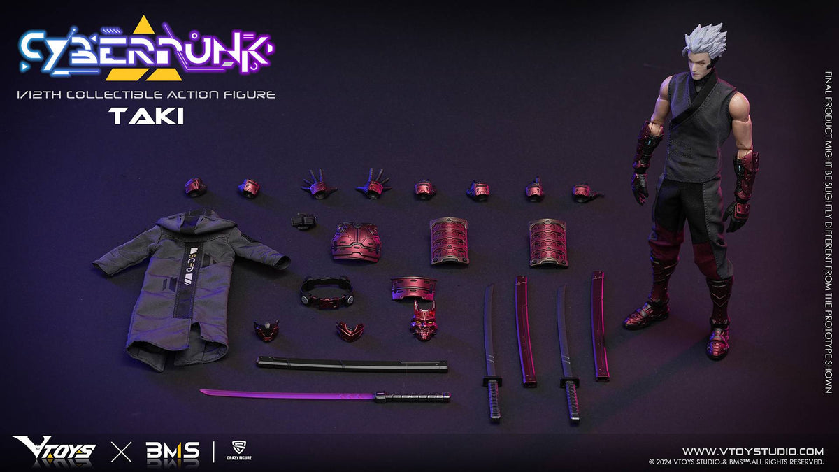 Original Character: Samurai The Crimson Dawn of the Blade 1/12 - Cyberpunk Series [BMS / VTOYS]