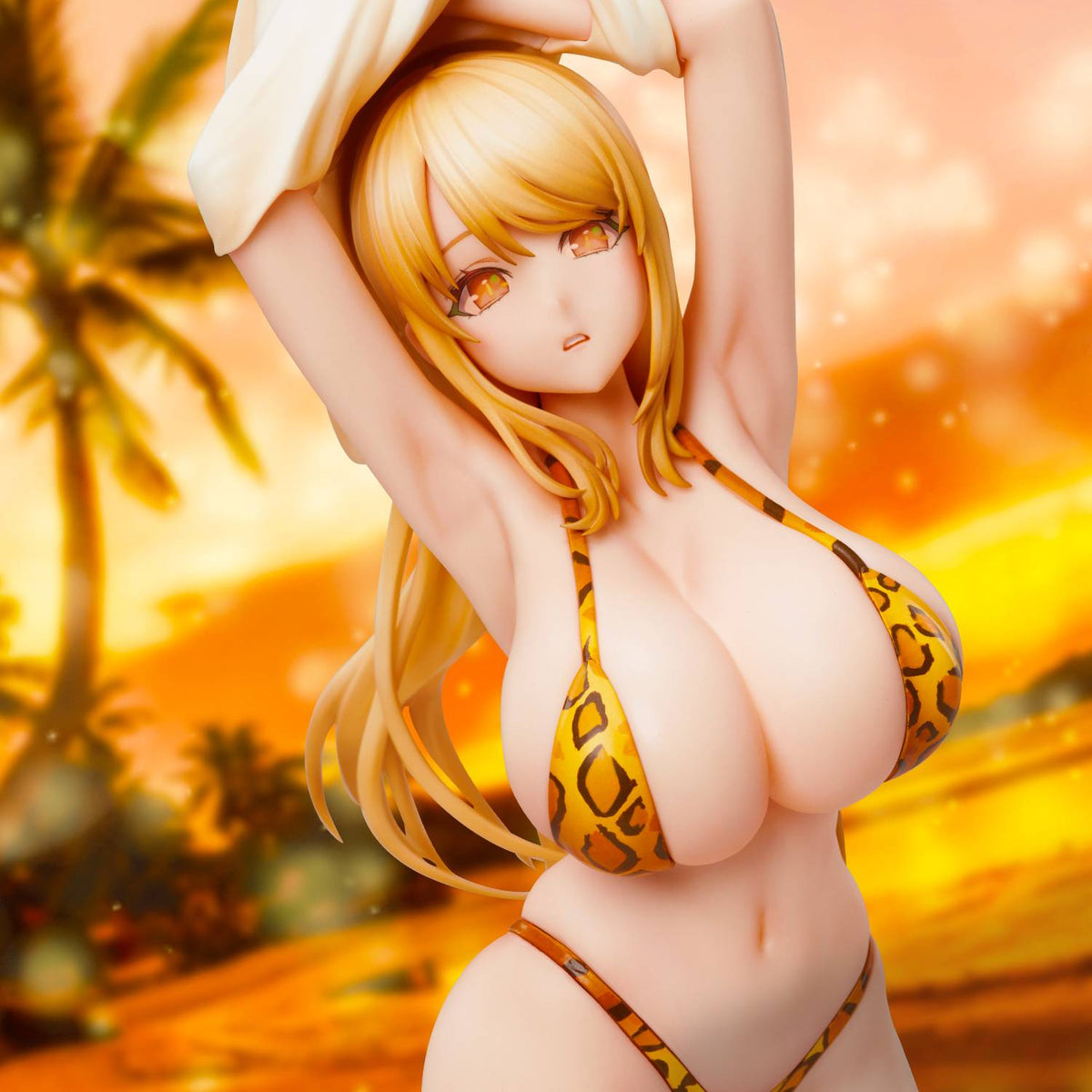 POPQN Illustration PVC Statue Leopard print Swimsuit 21 cm