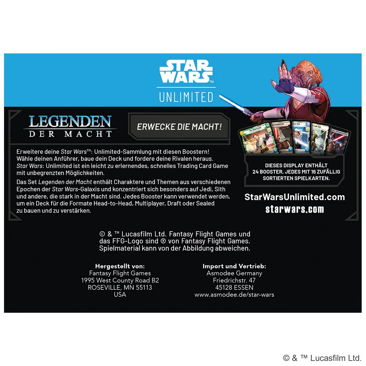 Star Wars: Unlimited – Legenden der Macht (Booster-Display) (DE) - Anime Figuren günstig kaufen
