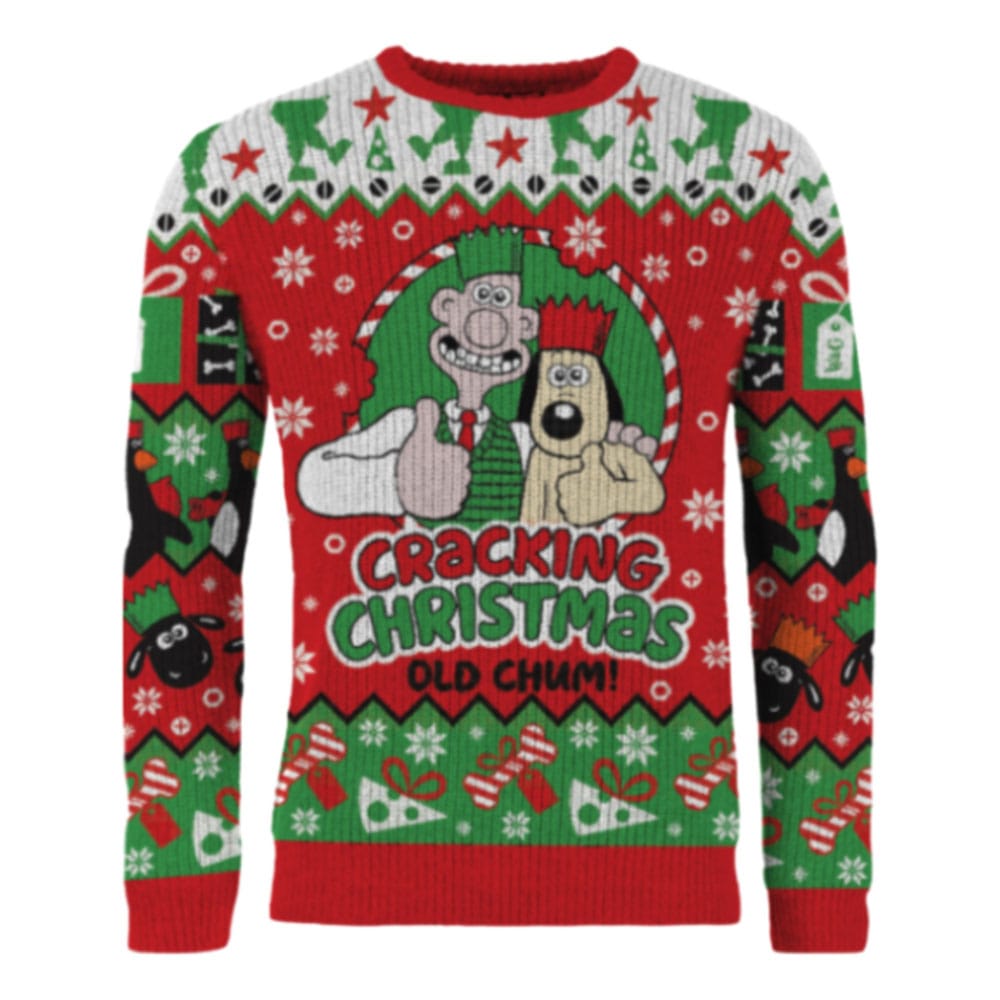 Wallace & Gromit Christmas Pullover Cracking Christmas Old Chum! - Anime Figuren günstig kaufen