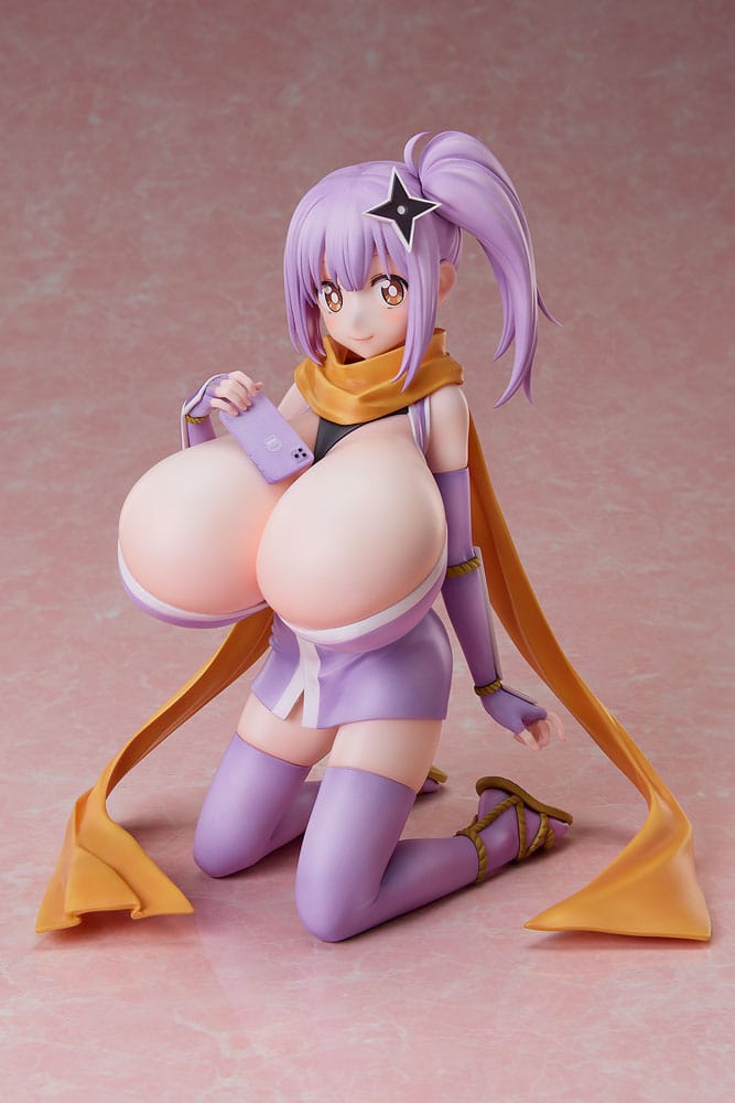 A Ninja and an Assassin Under One Roof PVC Statue 1/4 Diecut Sticker Satoko Kusagakure Huge-Breasted Ver. 23 cm