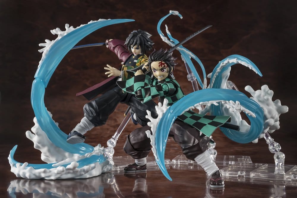 Demon Slayer: Kimetsu no Yaiba S.H. Figuarts Zubehör-Set Tanjiro Kamado & Giyu Tomioka Water Breathing Option Parts Set - Anime Figuren günstig kaufen