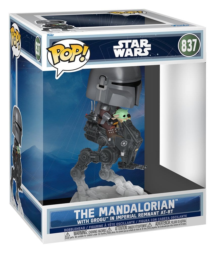 Star Wars: The Mandalorian and Grogu POP! Rides Deluxe Vinyl Wackelkopf-Figur The Mandalorian with Grogu in Imperial Remnant AT-RT - Anime Figuren günstig kaufen