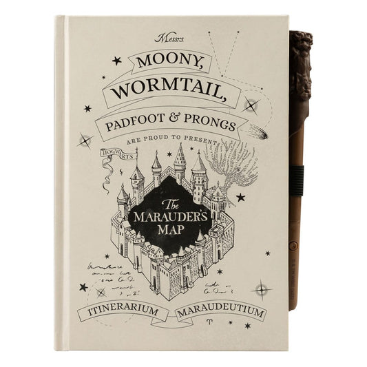 Harry Potter Premium Notizbuch A5 mit Licht Marauder's Map - Anime Figuren günstig kaufen