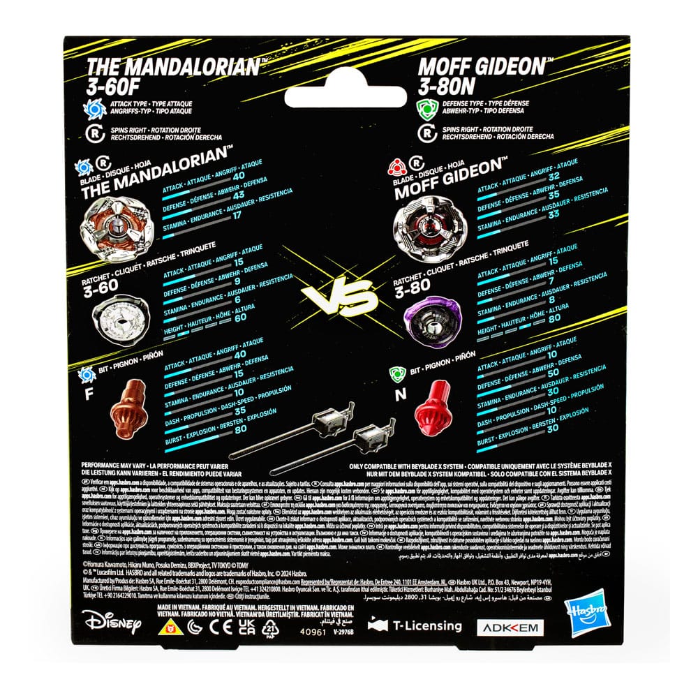 Beyblade X und Star Wars Collab The Mandalorian 3-60F vs. Moff Gideon 3-80N - Anime Figuren günstig kaufen