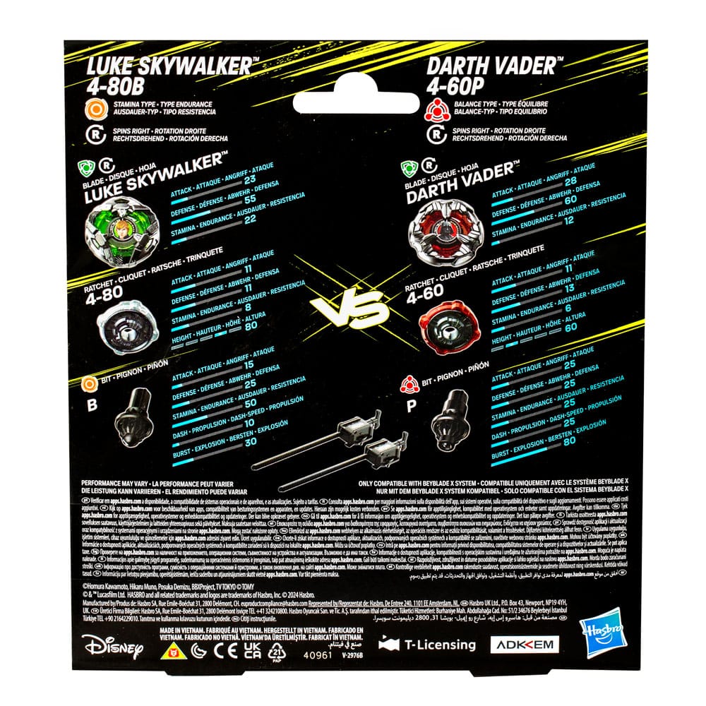 Beyblade X und Star Wars Collab Luke Skywalker 4-80B vs. Darth Vader 4-60B - Anime Figuren günstig kaufen