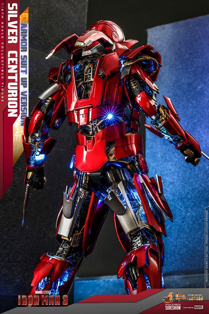 Iron Man 3 Movie Masterpiece Actionfigur Silver Centurion (Armor Suit Up Version) - Anime Figuren günstig kaufen