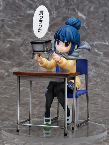 Laid-Back Camp PVC Statue 1/7 Rin Shima: Look What I Bought Ver. 14 cm