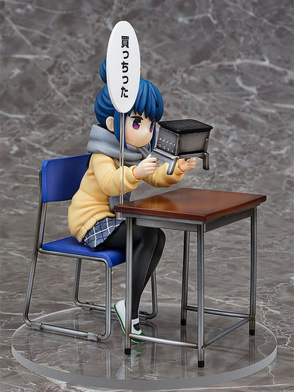 Laid-Back Camp PVC Statue 1/7 Rin Shima: Look What I Bought Ver. 14 cm