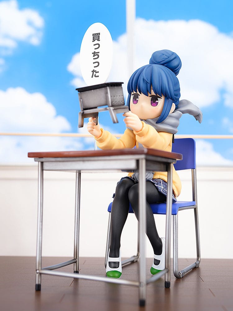 Laid-Back Camp PVC Statue 1/7 Rin Shima: Look What I Bought Ver. 14 cm