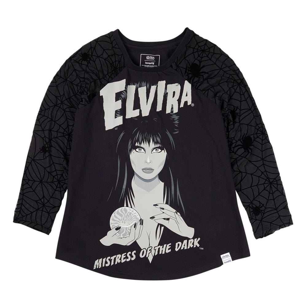 Elivira by Loungefly Tee T-Shirt Unisex Shirred Raglan - Anime Figuren günstig kaufen