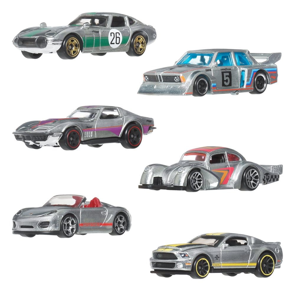 Hot Wheels Silver Series Die-Cast Fahrzeuge 6er-Pack ZAMAC - Anime Figuren günstig kaufen