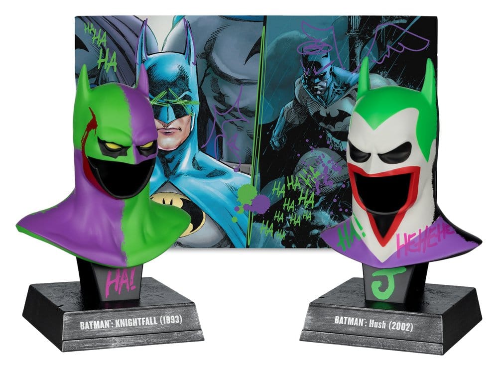 Batman DC Direct Mini-Replik 2er-Pack Batman Masken Hush & Knightfall (Jokerized) (Gold Label) - Anime Figuren günstig kaufen