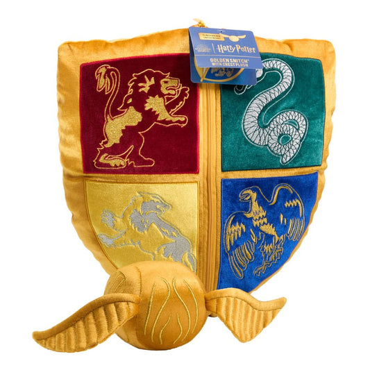Harry Potter Kissen mit Plüschfigur Quidditch Wappen & Goldener Schnatz - Anime Figuren günstig kaufen