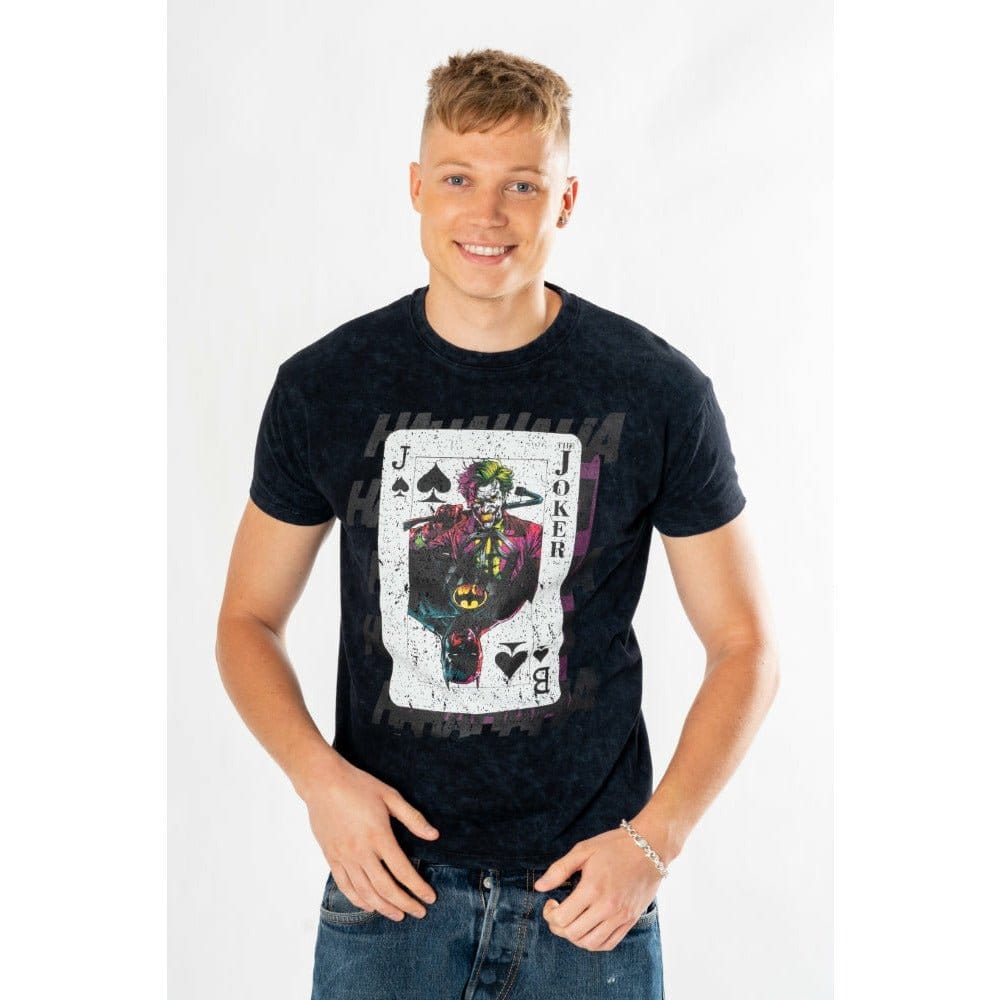 DC Comics T-Shirt The Joker Playing Card (Auswasch-Optik / Vintage Style) - Anime Figuren günstig kaufen