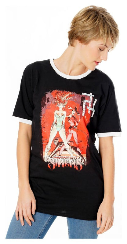 Gotham City Sirens T-Shirt Crossword Black Ringer - Anime Figuren günstig kaufen
