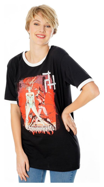 Gotham City Sirens T-Shirt Crossword Black Ringer - Anime Figuren günstig kaufen