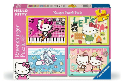 Hello Kitty Puzzles 4er-Pack Los geht's, Hello Kitty! (4x100 Teile) - Anime Figuren günstig kaufen